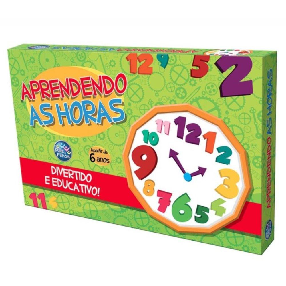 Aprendendo as Horas Jogo Educativo Para Crianças de Madeira MDF Zanline