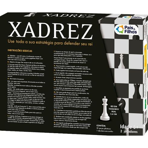 Kit Jogos De Tabuleiro Xadrez + Dama + Trilha Tamanho U - Cor UNICA