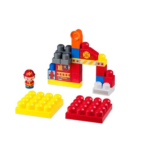 Blocos de montar Cubic lego lancha Polícia 98 peças Multikids - Up  Brinquedos