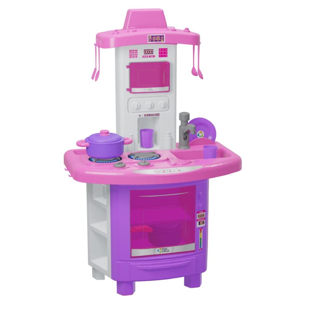 Cozinha Criança Princesa Com Jogo de Comidinhas e Acessórios - Big