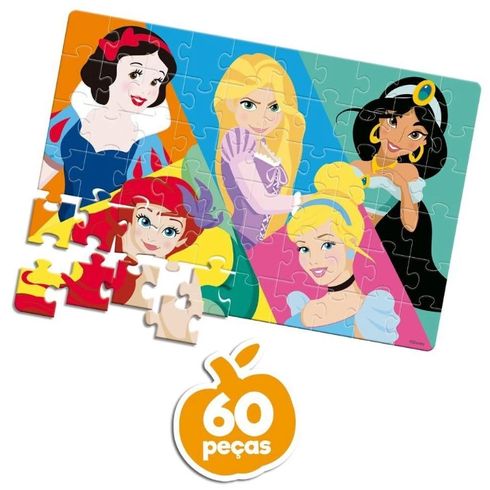 Jogo Quebra-Cabeça Princesas 60 Peças - GROW