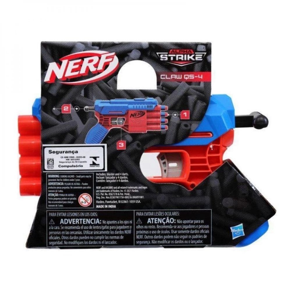 Hasbro Nerf Alpha Strike Fang QS-4 Blaster - Mit 10 Darts Für Kinder