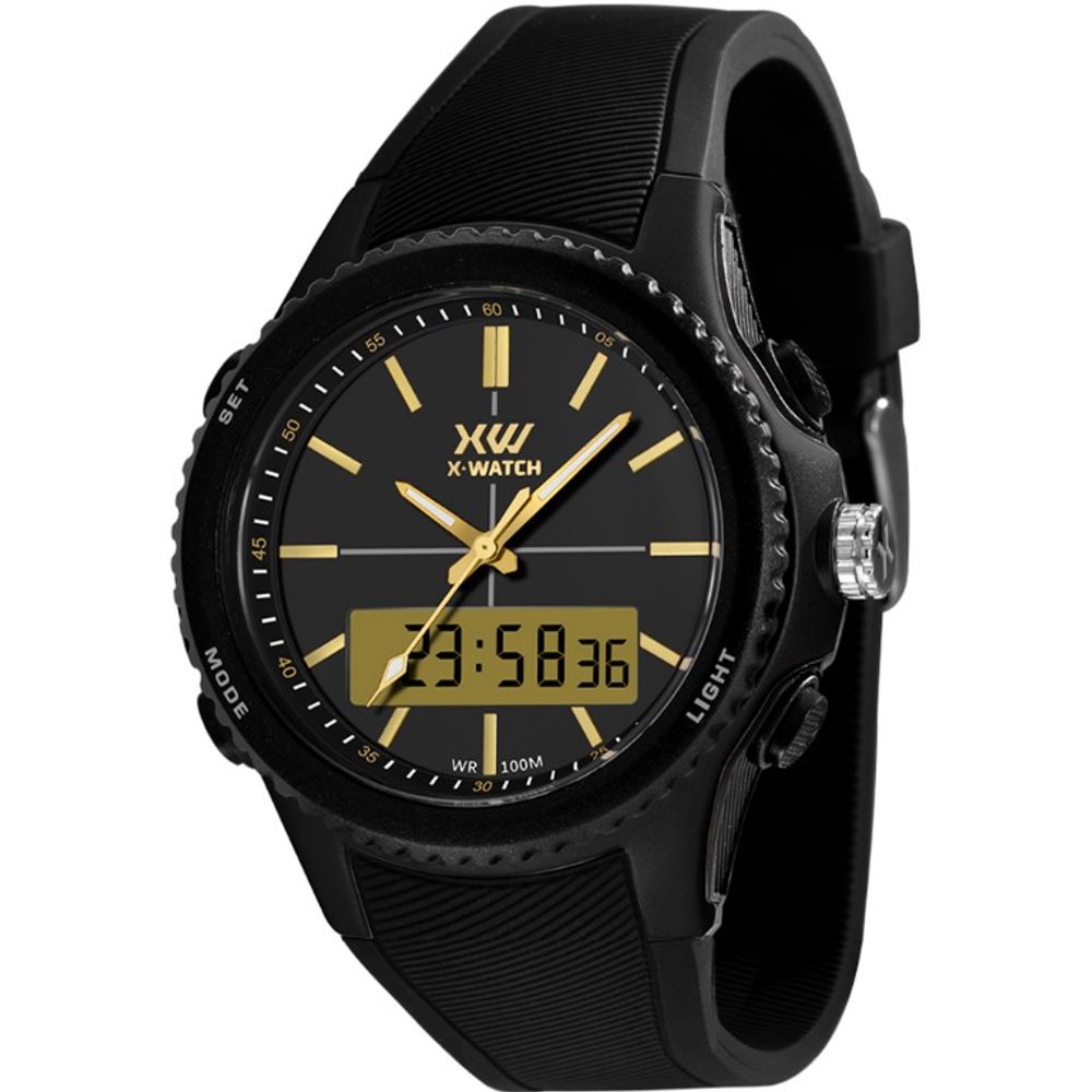 Relógio Analógico/Digital Masculino Preto XMPPA340 - X-Watch - Kidverte