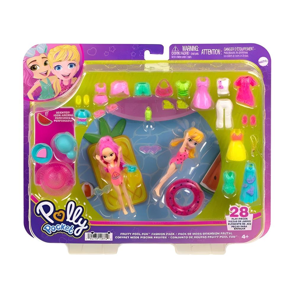 Boneca Polly Pocket - Conjunto de Looks c/19 Peças / Sortido - Mattel