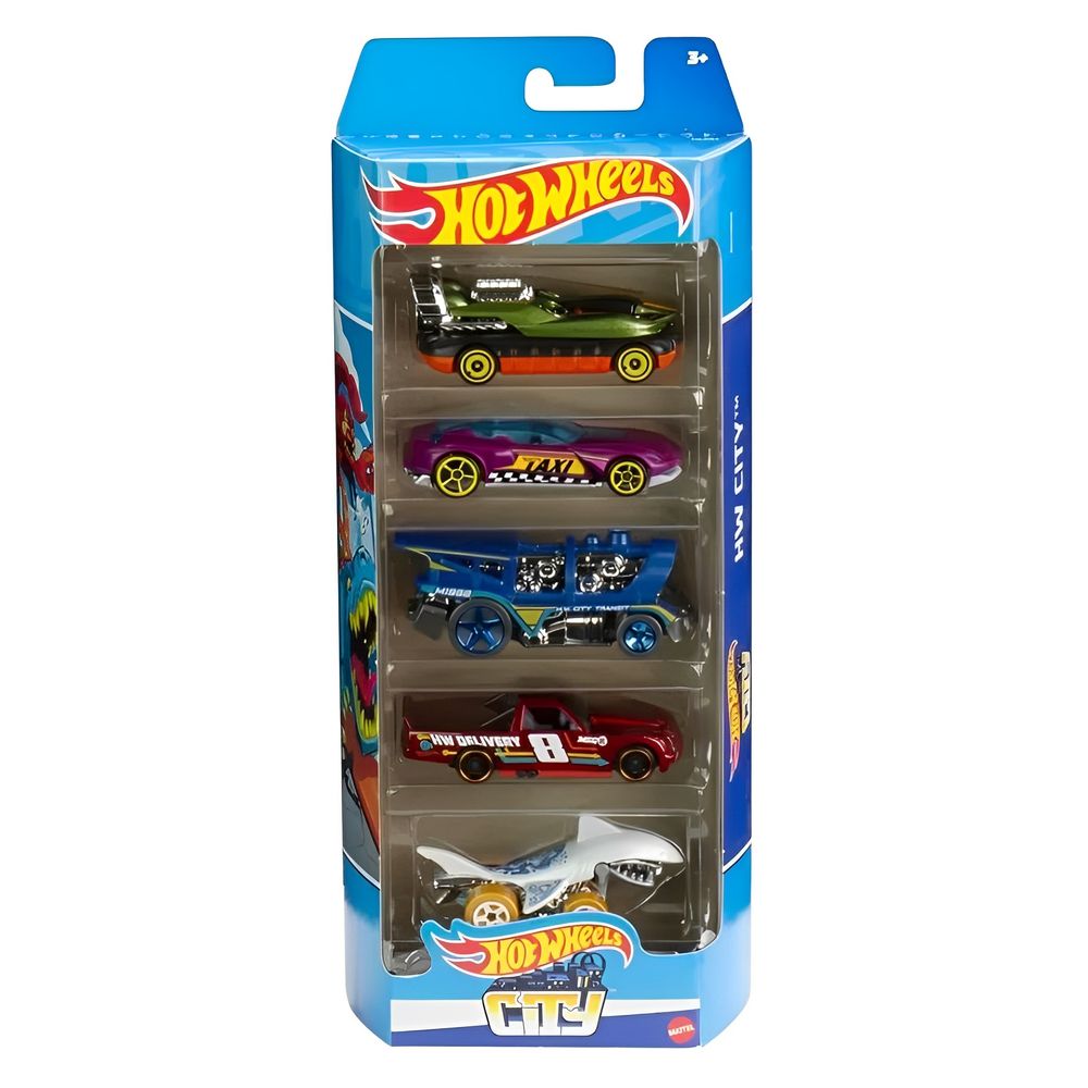 Carrinhos Hot Wheels City com 5 Carros - Mattel - Kidverte