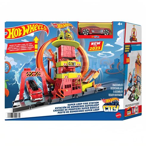 Hot Wheels - Pista Posto de Bombeiros Super Loop - Mattel - Kidverte