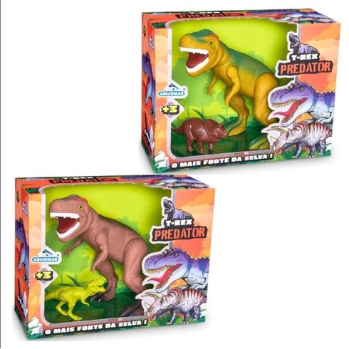 Kit Cabeça Dinossauro Tiranossauro Rex com Miniaturas Dino