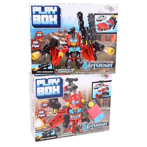 Play Box 2 em 1 Autbot - Cores Sortidas - Wellkids - Kidverte
