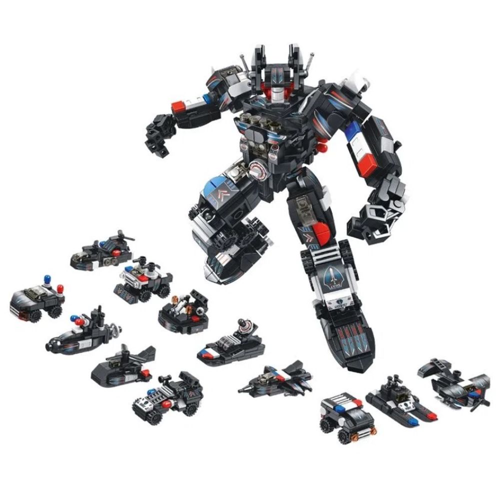 Blocos de montar Cubic lego lancha Polícia 98 peças Multikids - Up  Brinquedos