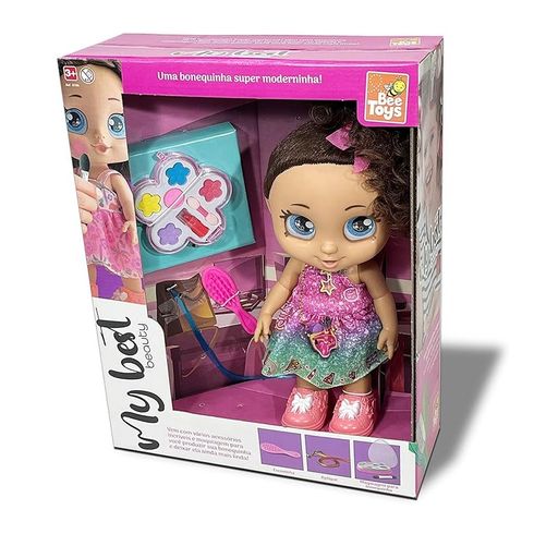 Boneca Barbie Fashionista com Estojo - Loira com Mecha Rosa