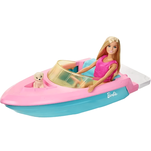 Boneca Barbie com Barco e Pet Mattel Kidverte