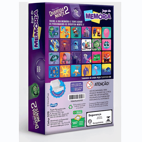 Jogo da Memória Divertida Mente 2 - Toyster UNICA - Kidverte