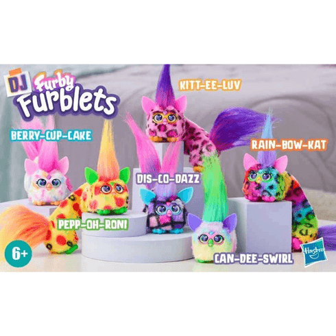 Furbles Monsterぬいぐるみ（全5色セット） Pelúcia Eletrônica Furby Furblets DJ - Modelos Sortidos - Hasbro